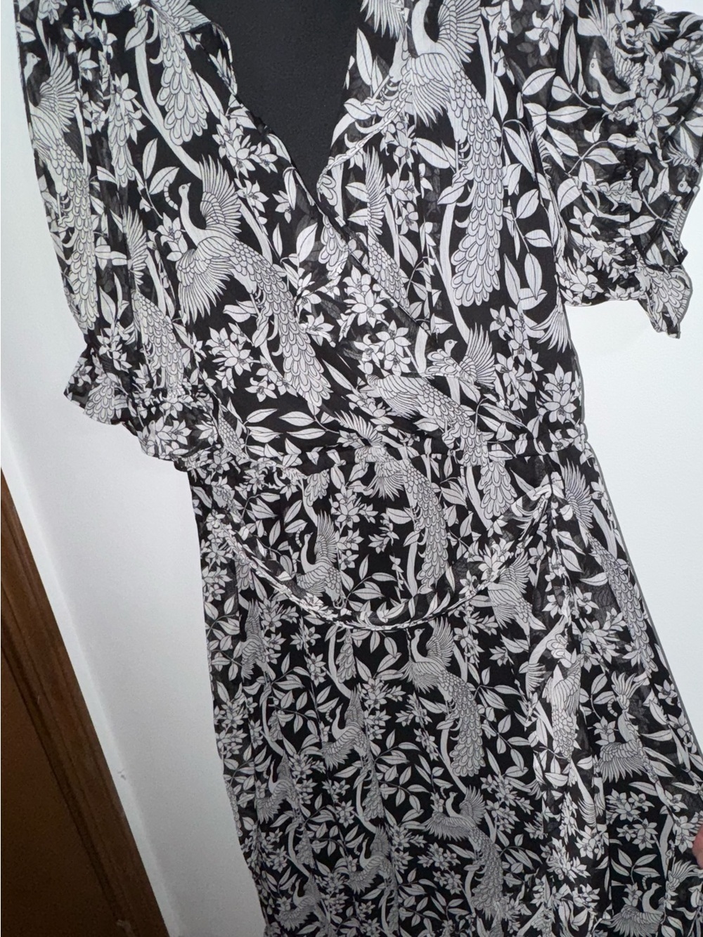 LC Lauren Conrad Black and White Floral Dress - Picture 7 of 8